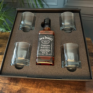 Luxury Whisky Gift Set Includes Bottle & 4 Whisky 11oz Tumblers