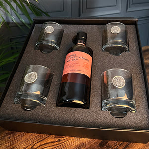 Luxury Whisky Gift Set Includes Bottle & 4 Personalised 11oz Whisky Tumblers