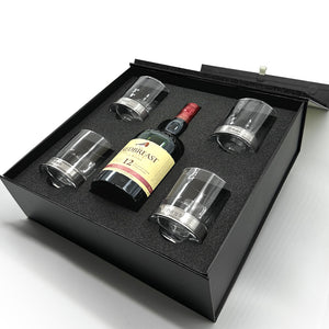 Luxury Whisky Gift Set Includes Bottle & 4 Vouge 11oz Whisky Tumblers