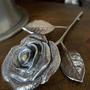 50. 50 Jahre Goldene Hochzeit Jahrestag immerwährende Forever Rose mit Swarovski Herz Kristall Keepsake Geschenk
