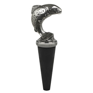 Leaping Trout Pewter Wine Bottle Stopper