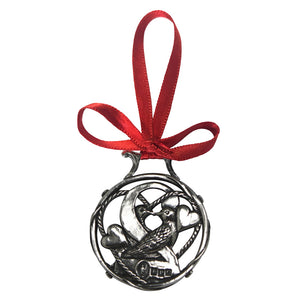 2nd Day Of Christmas Tree Pewter Ornament Bauble Decoration