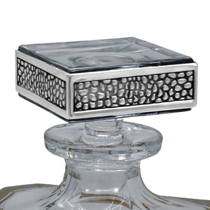 650ml Whisky, Wine & Spirit MANHATTAN RECTANGULAR PEWTER DECANTER