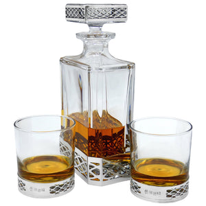 650ml Whisky, Wine & Spirit UISGE BEATHA RECTANGULAR PEWTER DECANTER