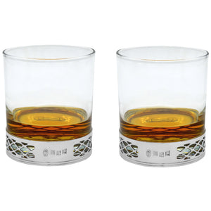 11oz UISGE BEATHA WHISKEY OR RUM DOUBLE GLASS TUMBLER SET