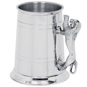 1 Pint* Pewter Beer Mug Tankard With Scottish Rampant Lion Handle