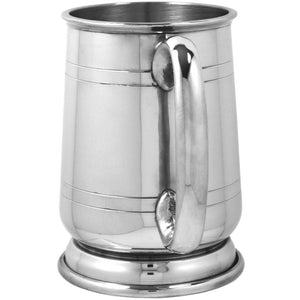 1 Pint* Pewter Beer Mug Tankard With Curved Handle
