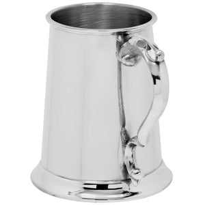 1 Pint* Plain Pewter Beer Mug Tankard With Ornate Handle