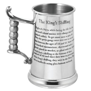 1 Pint* Heavy Style Pewter Kings Shilling Beer Mug Tankard - As Seen On TV
