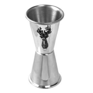 Stag Head Spirit Double Shot Pewter Bar Measure