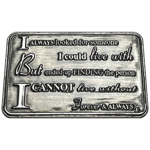 I Love You Sentimental Metal Wallet or Purse Keepsake Card Gift