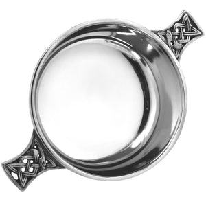 3.5 Inch Brass Celtic Band Pewter Quaich Bowl