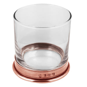 Bicchiere di vetro per whisky 11oz Copper Pewter Rose