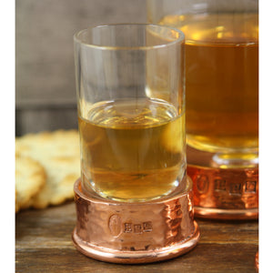 Vogue Copper & Crystal Mini Decanter Set With Shot Glasses Whisky, Wine & Spirit