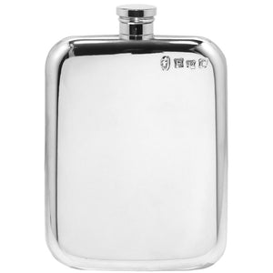 6oz Plain Traditional Pewter Hip Flask