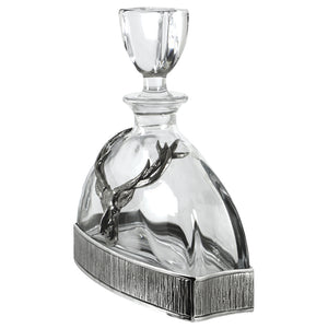 Majestic Whisky, Wine & Spirit Stag Crystal & Pewter Whisky Decanter