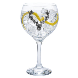 620ml Pewter Stag Head Gin Glass
