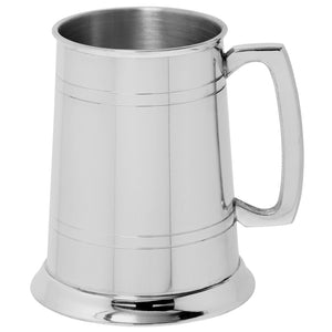 1 Pint* Pewter Beer Mug Tankard With Classic Handle