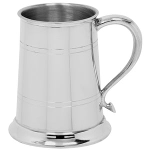 1 Pint Pewter Beer Mug Tankard con manico in stile cigno