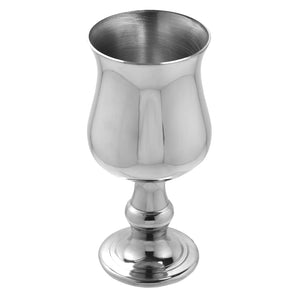 Large Traditional Pewter Wine or Port Goblet