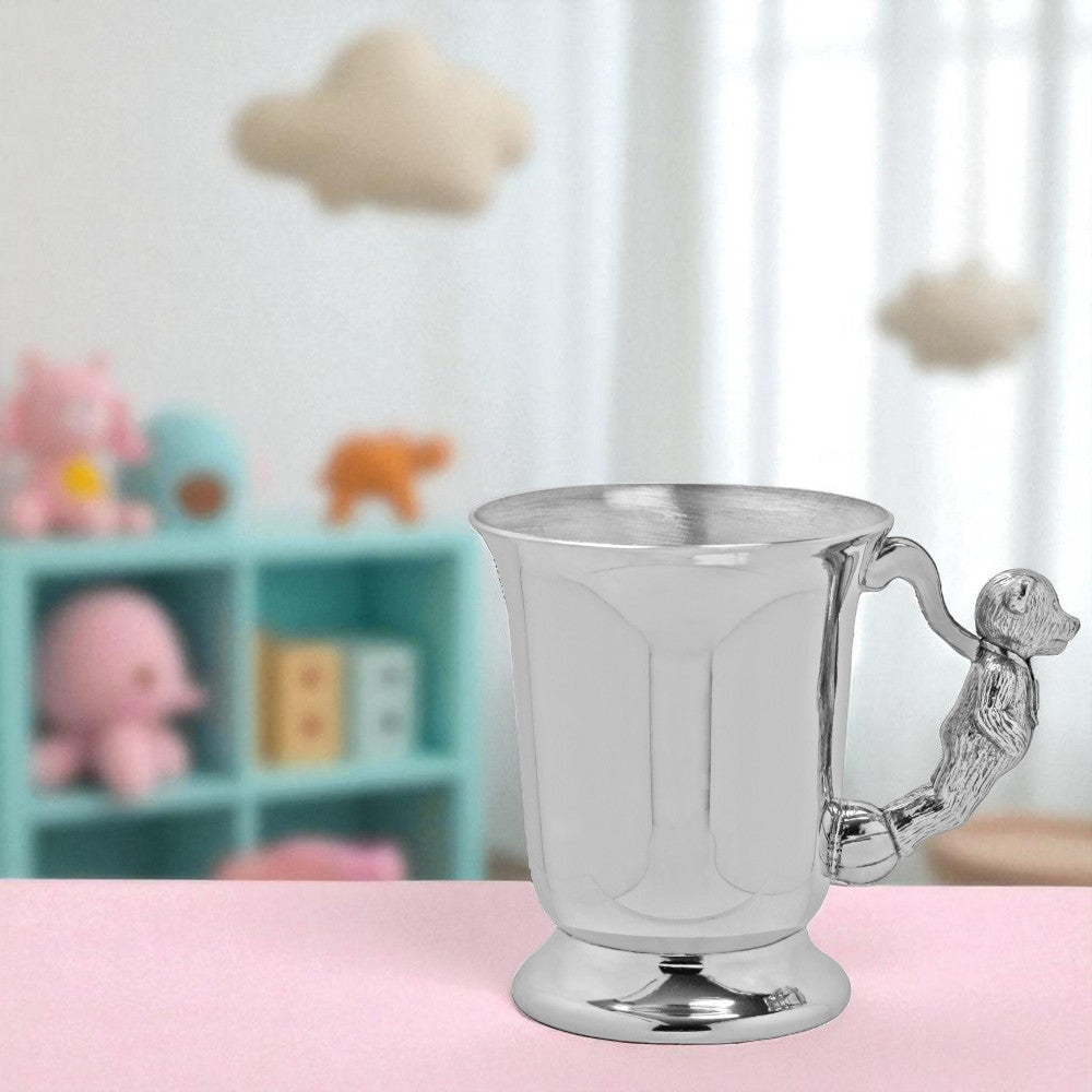 Teddybär Griff Zinn Taufe Childs Tasse
