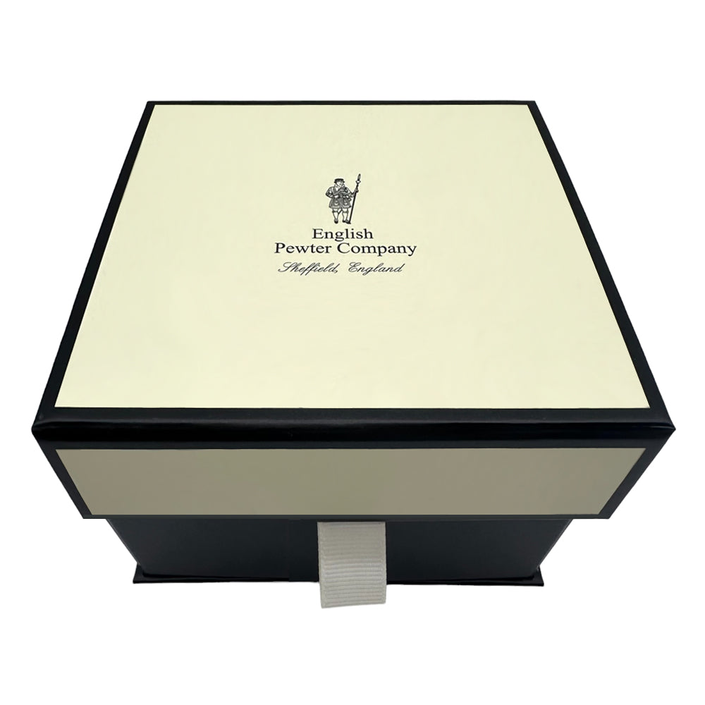 Bicchiere di vetro da 11oz Majestic Stag Head Pewter Whisky