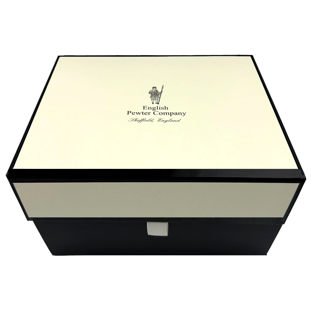 60° Compleanno o Anniversario Regalo 1962 Anni Vintage Peltro &amp;amp; Crystal Mini Decanter Set con bicchieri Shot