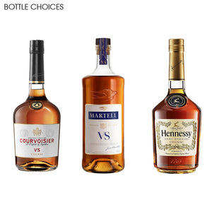 Brandy Gift Set IncludesLuxury Bottle, Brandy Glass, 6oz Stainless Steel Flask & Funnel