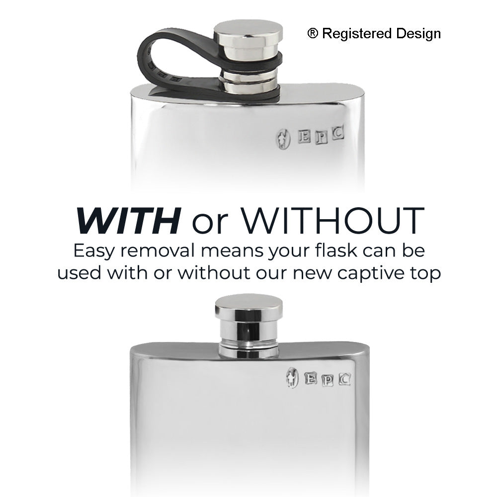 Flasque de poche 4oz en étain uni