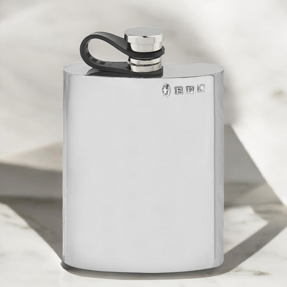 Flasque de poche 4oz en étain uni