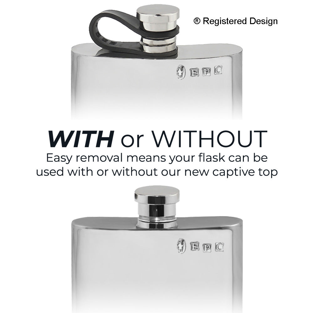 Flasque de poche 4oz en étain uni