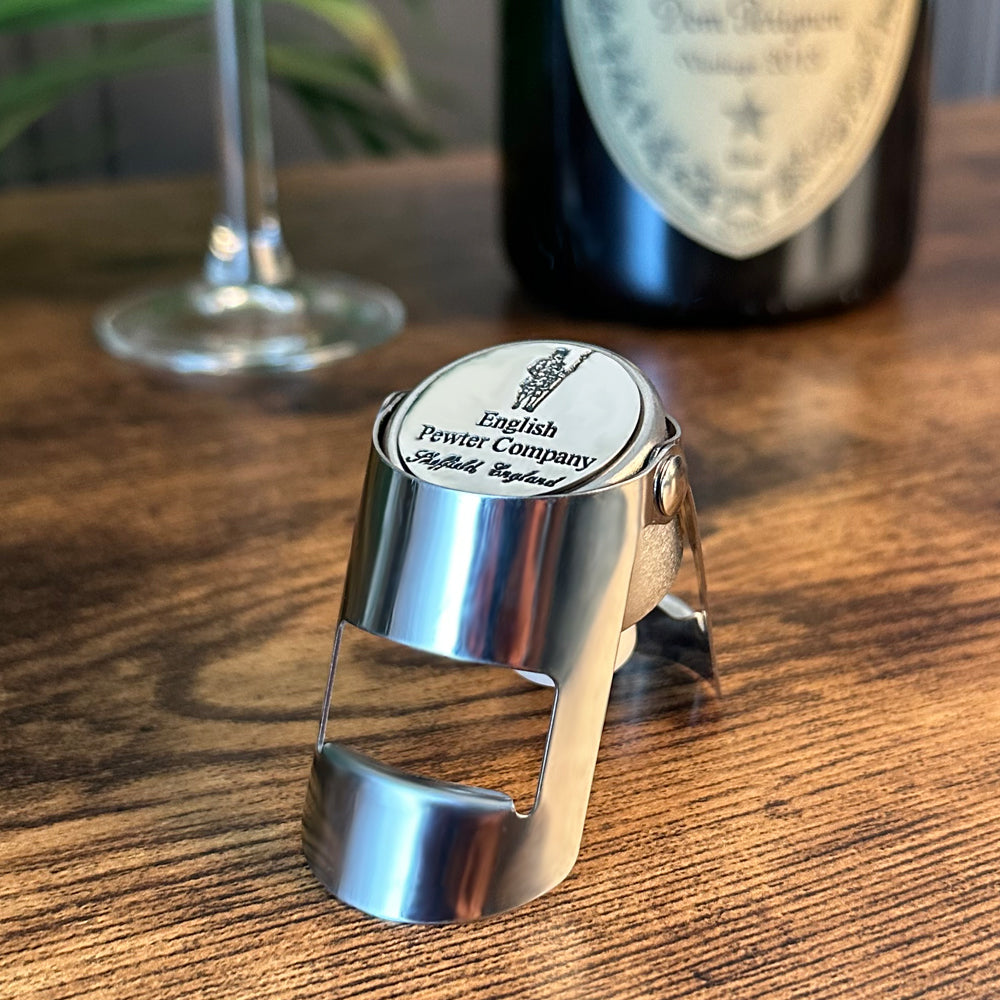Luxury Champagne Gift Set Includes Bottle, Personalised Champagne Flute, Pewter Bottle Coaster, Pewter Champagne Sealer &amp; Pewter Coaster