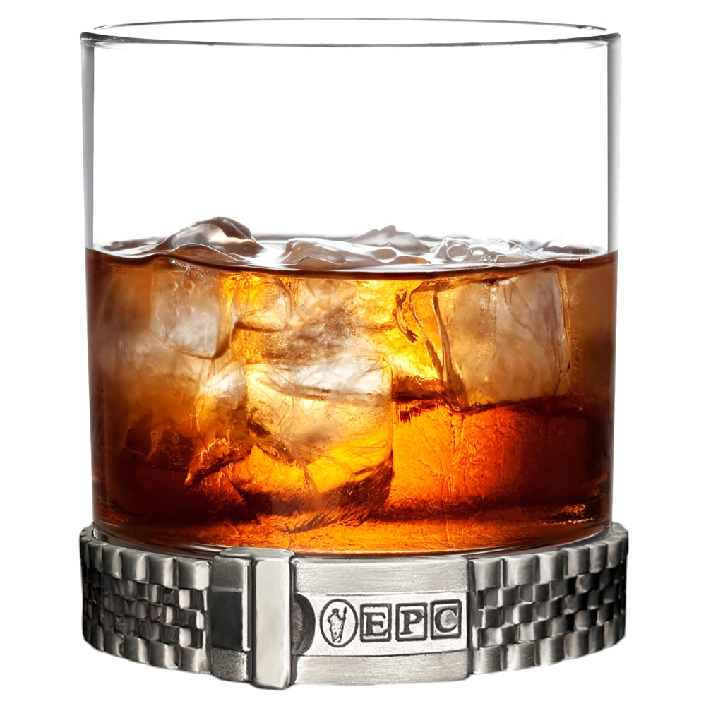11oz Iconic Pewter Watch Bracelet Whisky Glass Tumbler