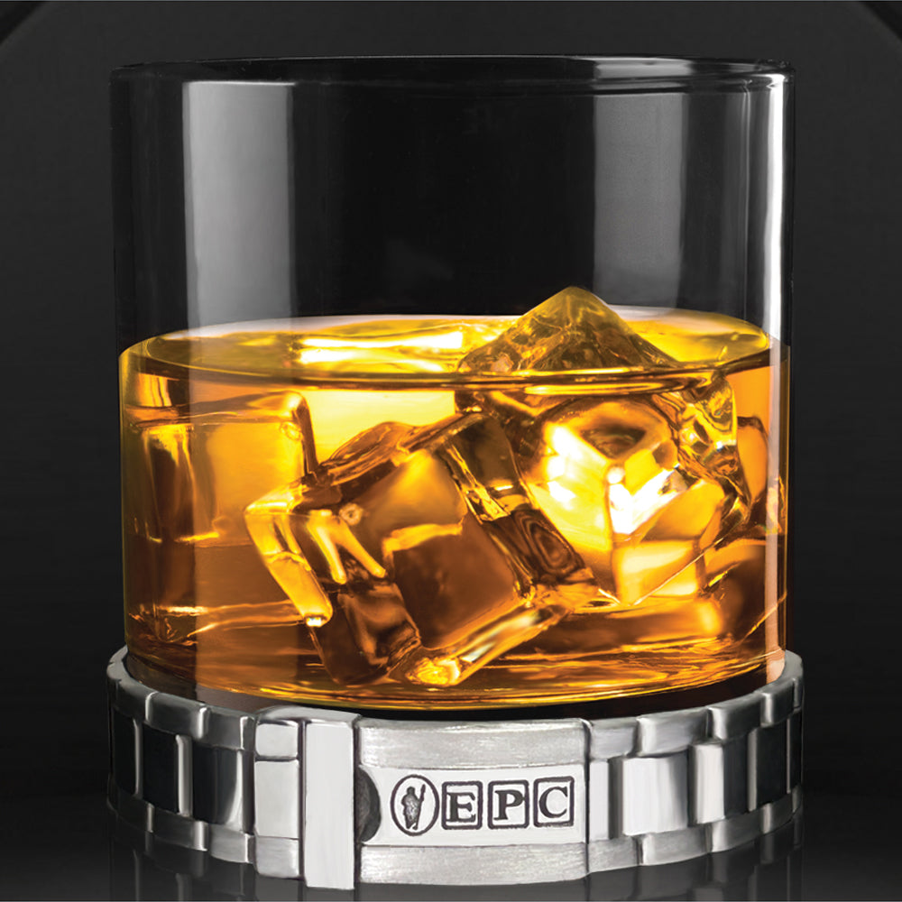 11oz Iconic Pewter Watch Bracelet Whisky Glass Tumbler