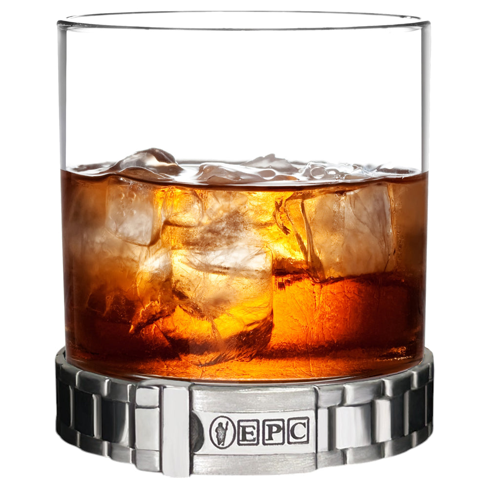 11oz Iconic Pewter Watch Bracelet Whisky Glass Tumbler