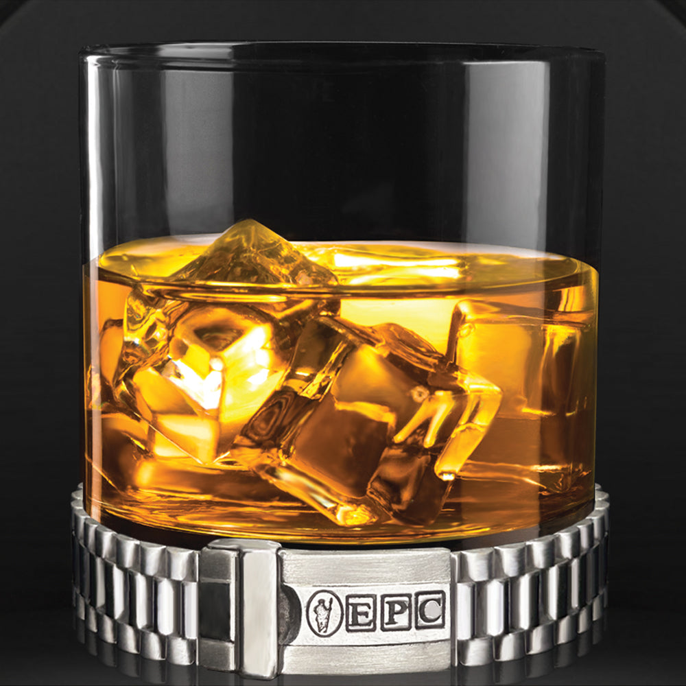 11oz Iconic Pewter Watch Bracelet Whisky Glass Tumbler