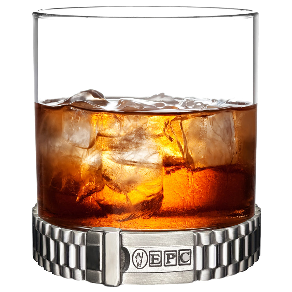 11oz Iconic Pewter Watch Bracelet Whisky Glass Tumbler