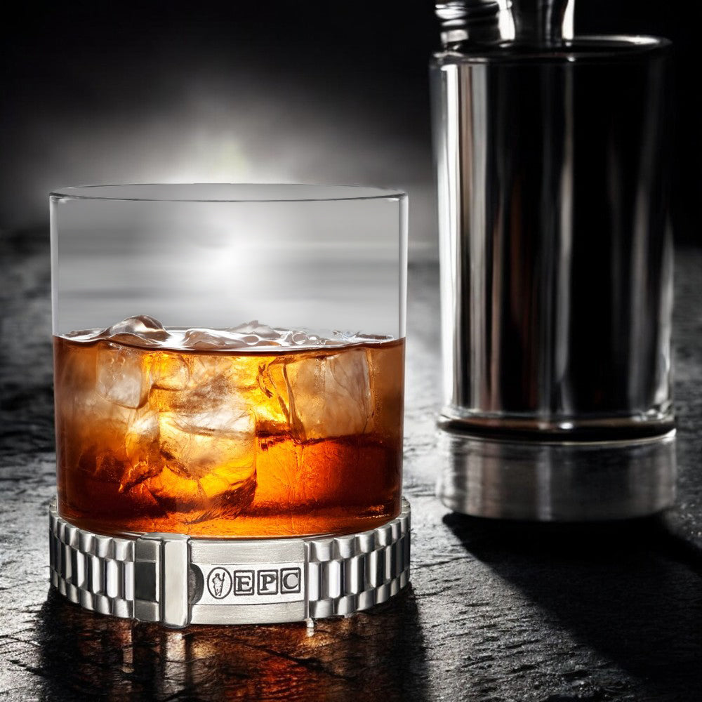 11oz Iconic Pewter Watch Bracelet Whisky Glass Tumbler