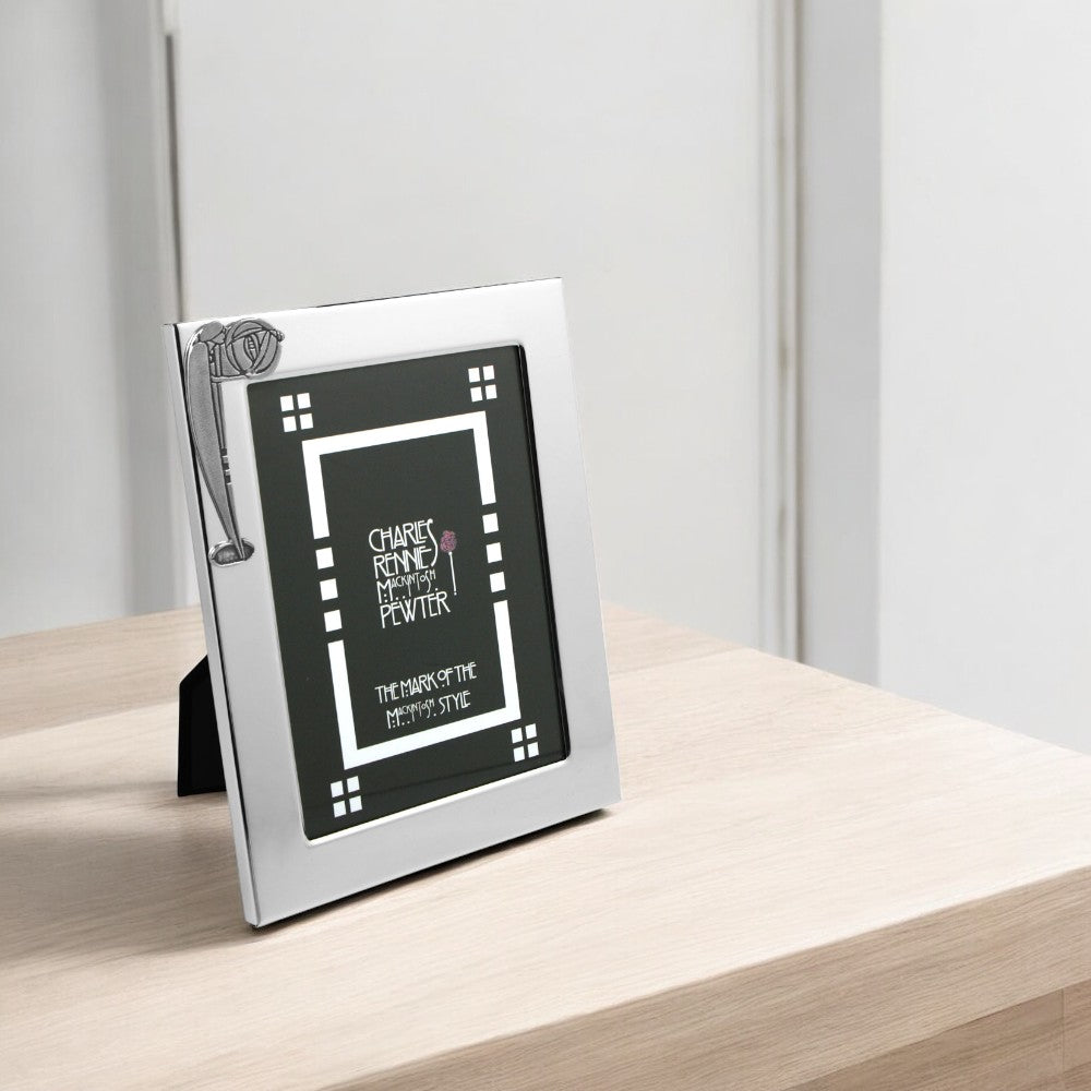 Cornice fotografica Charles Rennie Mackintosh 7x5 placcata in argento