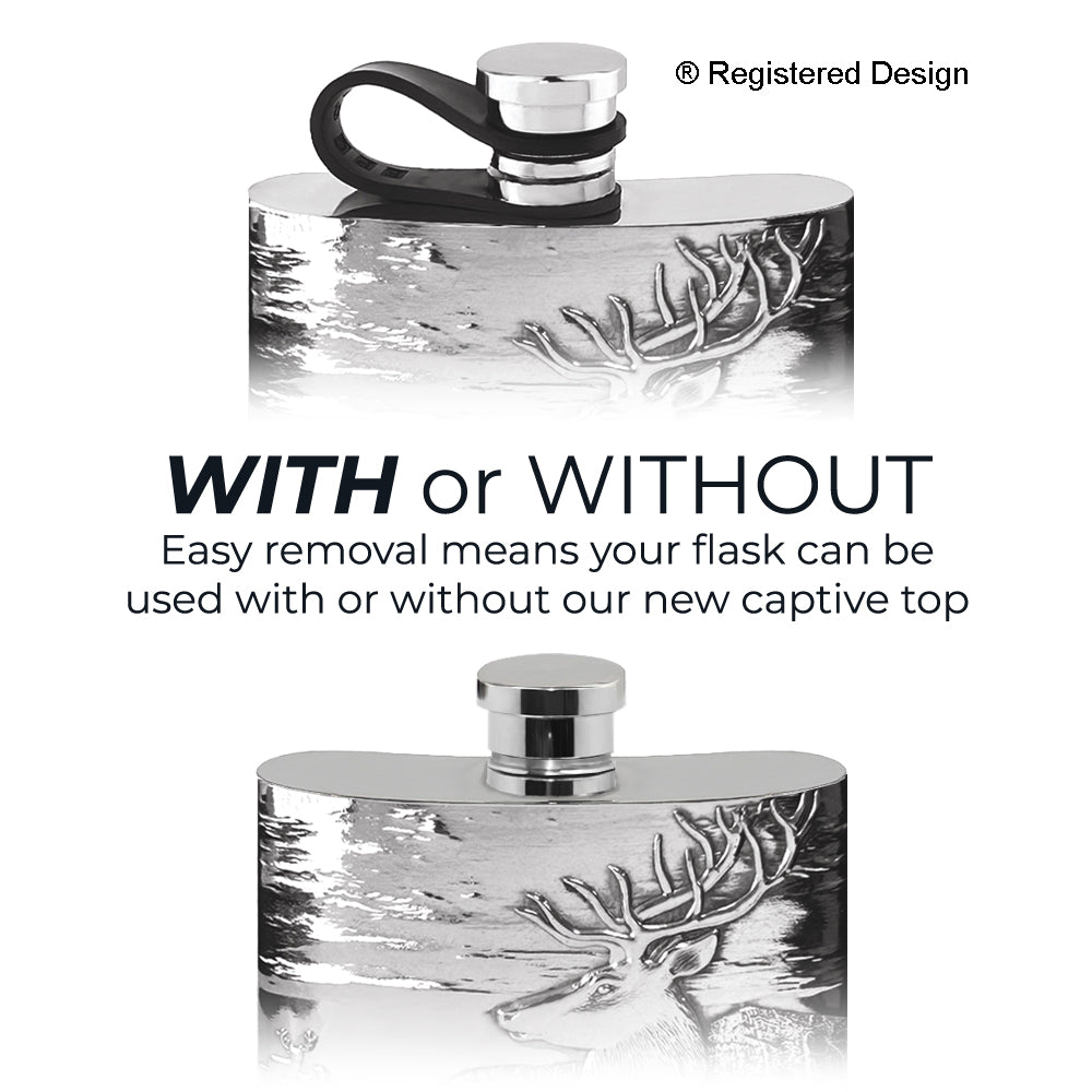 Flasque de poche 4oz en étain uni