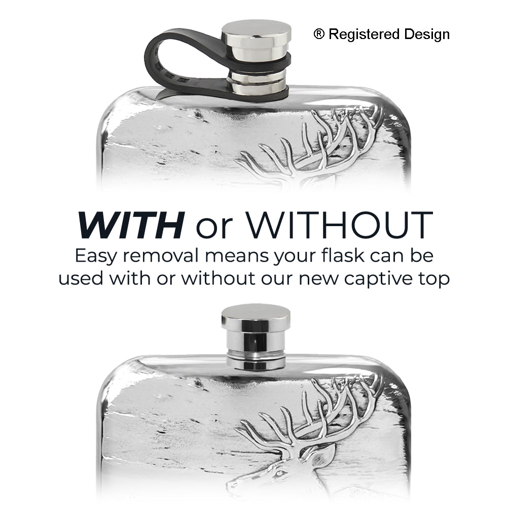 Flasque de poche 4oz en étain uni