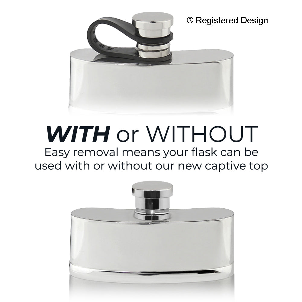 Flasque de poche 4oz en étain uni