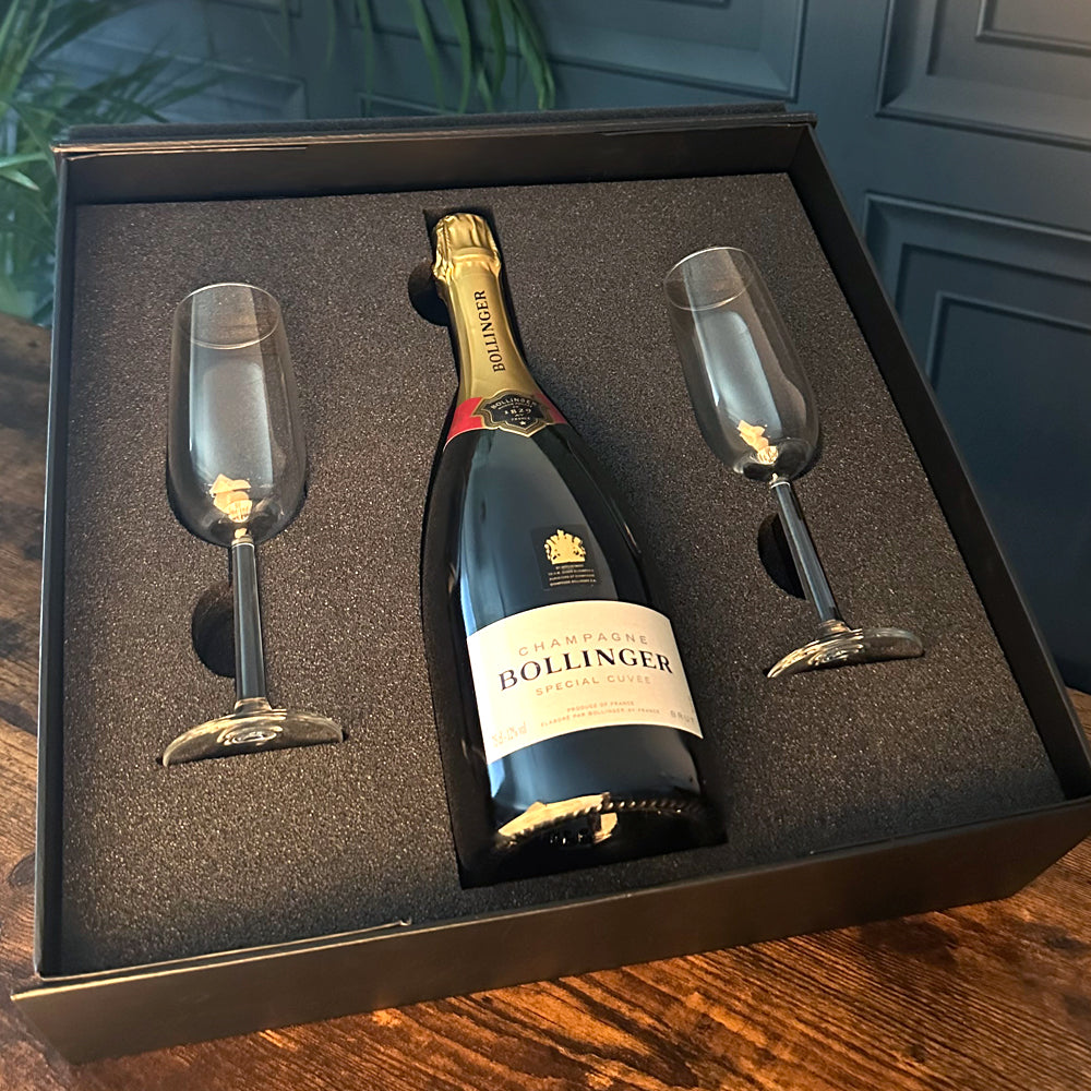 Champagne and two glasses online