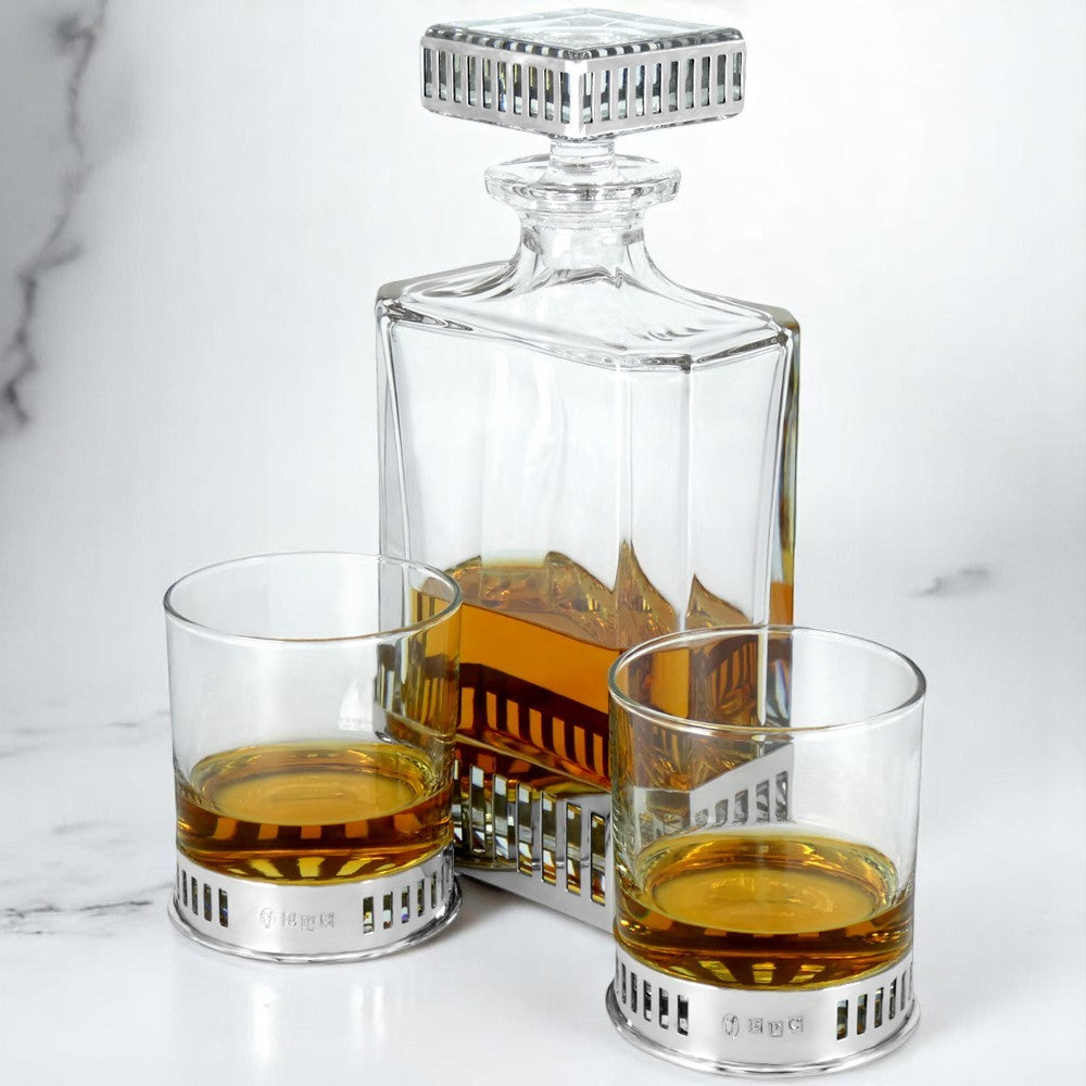 650ml Whisky, Wine &amp; Spirit MONACO RECTANGULAR PEWTER DECANTER