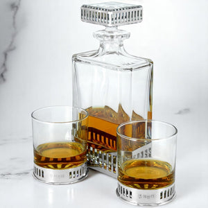 650ml Whisky, Wine & Spirit MONACO RECTANGULAR PEWTER DECANTER
