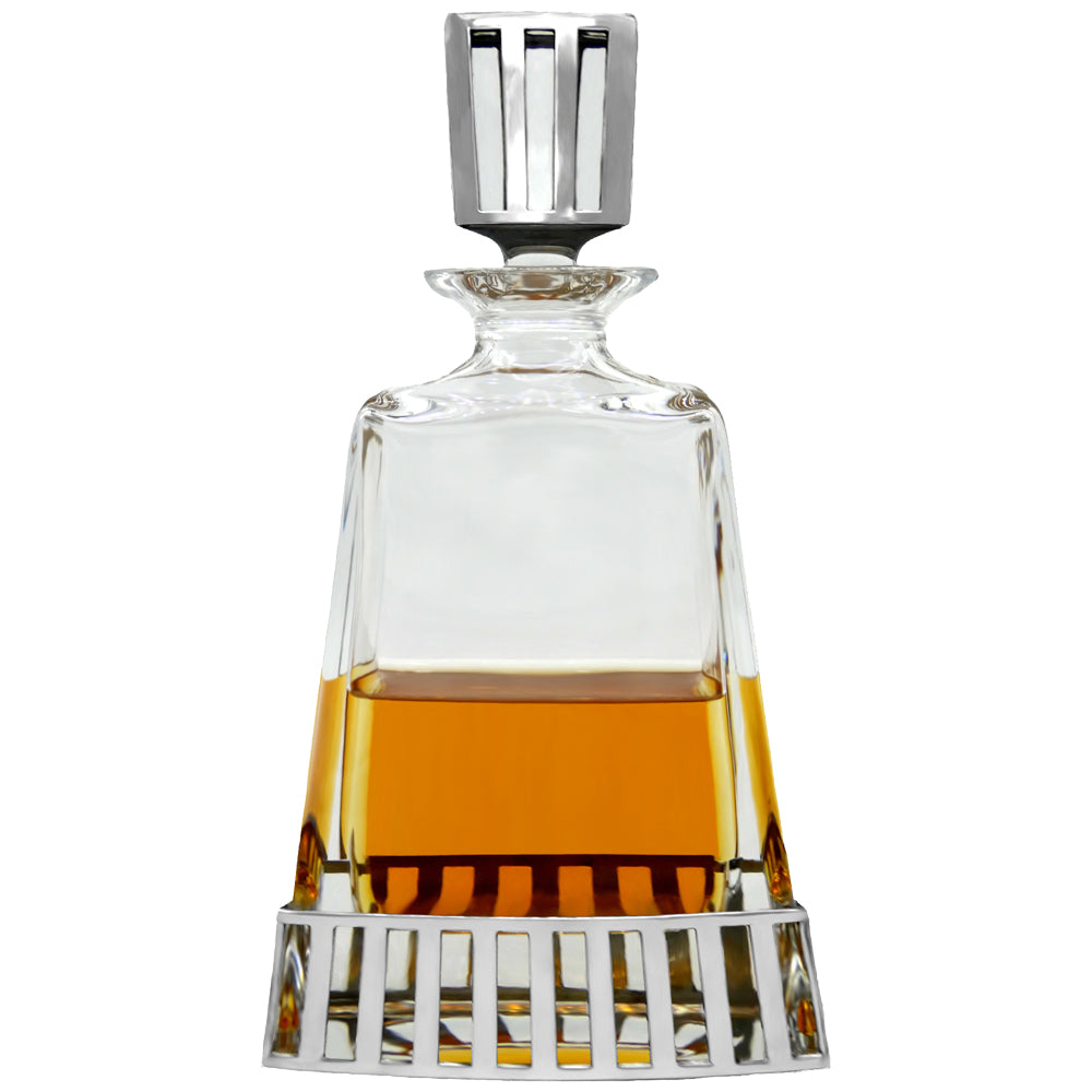 Monaco 600ml Whisky, Wine &amp; Spirits Decanter Gift Set Includes 4x 11oz Monaco Pewter Tumblers