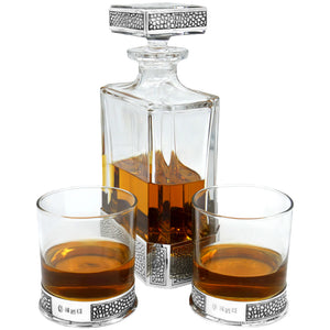Manhattan 650ml Whisky, Wine & Spirits Decanter Gift Set Includes 2x 11oz Manhattan Tumblers
