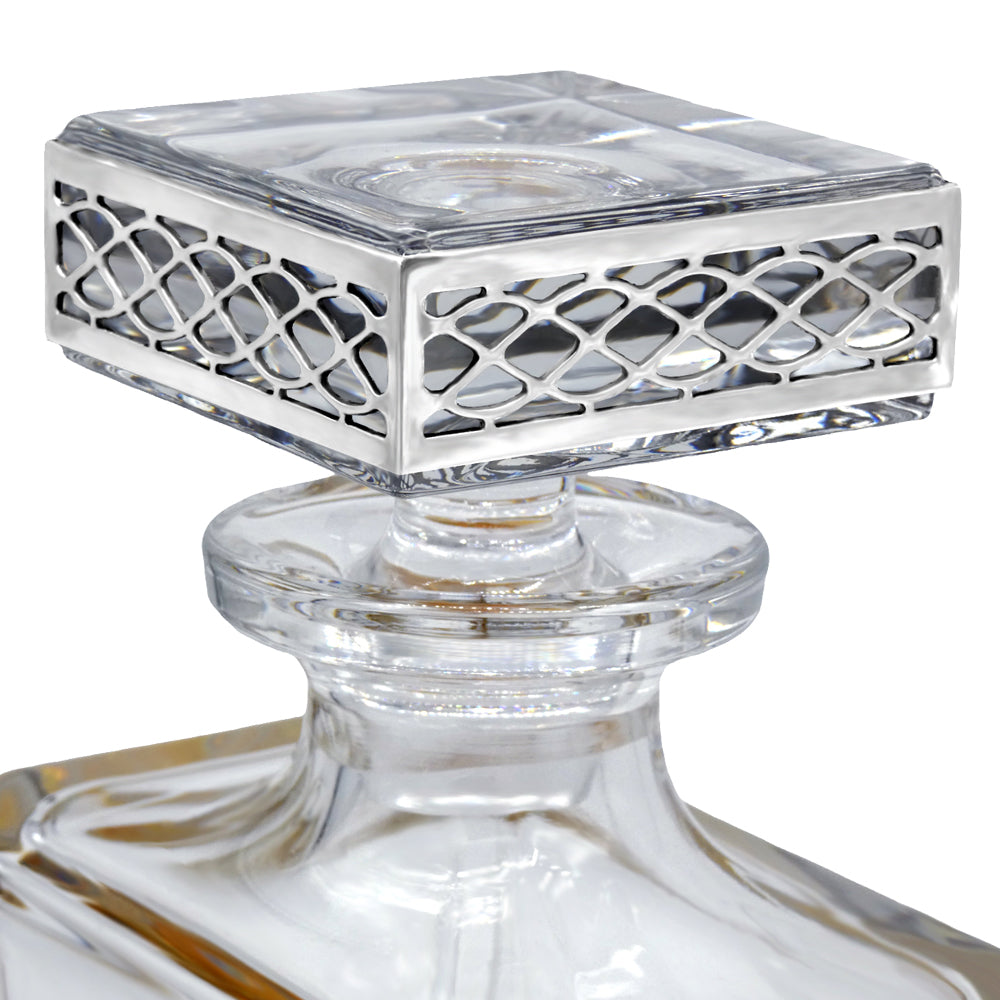 Uisge Beatha 650ml Whisky, Wine &amp; Spirits Decanter Gift Set Includes 4x 11oz Uisge Beatha Pewter Tumblers