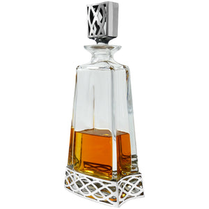 Uisge Beatha 650ml Whisky, Wine & Spirits Decanter Gift Set Includes 4x 11oz Uisge Beatha Pewter Tumblers