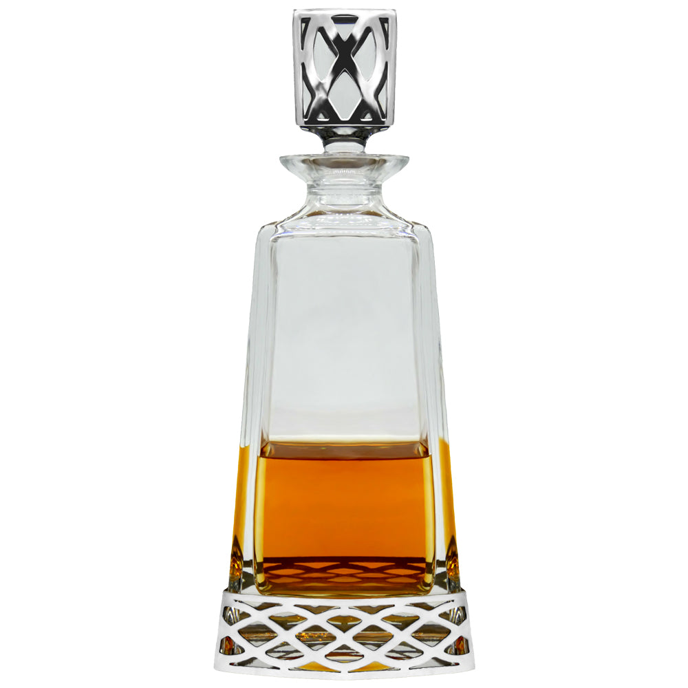 Uisge Beatha 650ml Whisky, Wine &amp; Spirits Decanter Gift Set Includes 2x 11oz Uisge Beatha Pewter Tumblers